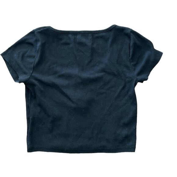 Madewell Ribbed Henley High-Crop Tee Women’s size XS - Picture 3 of 5